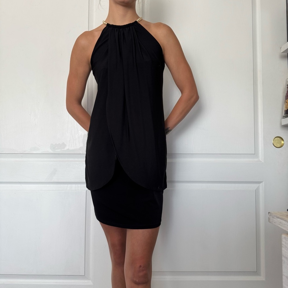 Kensie Black Halter Mini Dress